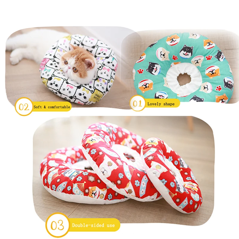 

Soft Cotton Elizabethan Collar for Dog Cat Wound Healing E-Collar Smart Cone Prevent Bite Protector Lovely Puppy Pet Supplies
