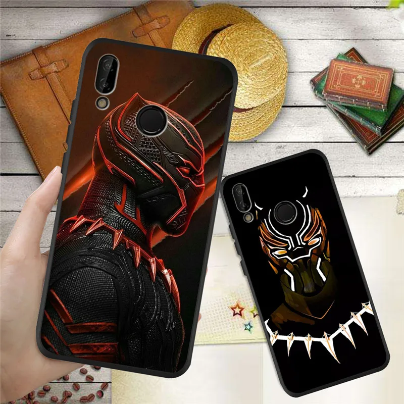 Черный пантера Marvel для huawei P8 P10 P20 P30 Коврики 10 20 Honor 8 8X 8C 9 V20 20i 10 Lite Plus Pro Чехол Coque Samsung чехол-футляр