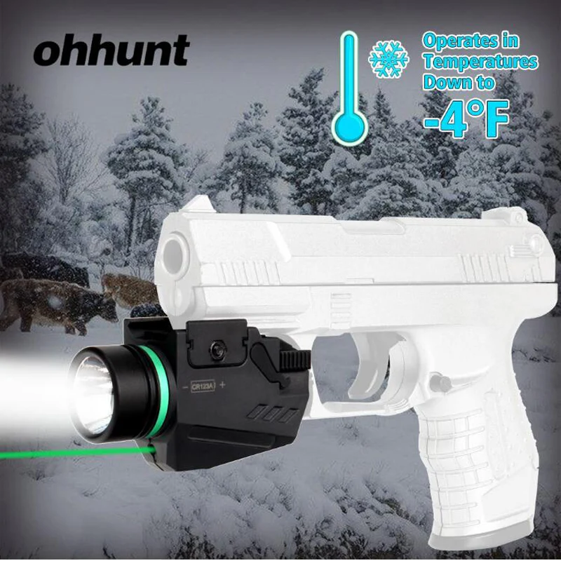 Ohhunt Тактический Охота Красный Зеленый лазерный светодио дный прицел светодиодный фонарик интегрированный комбо для Weaver Picatinny рейку