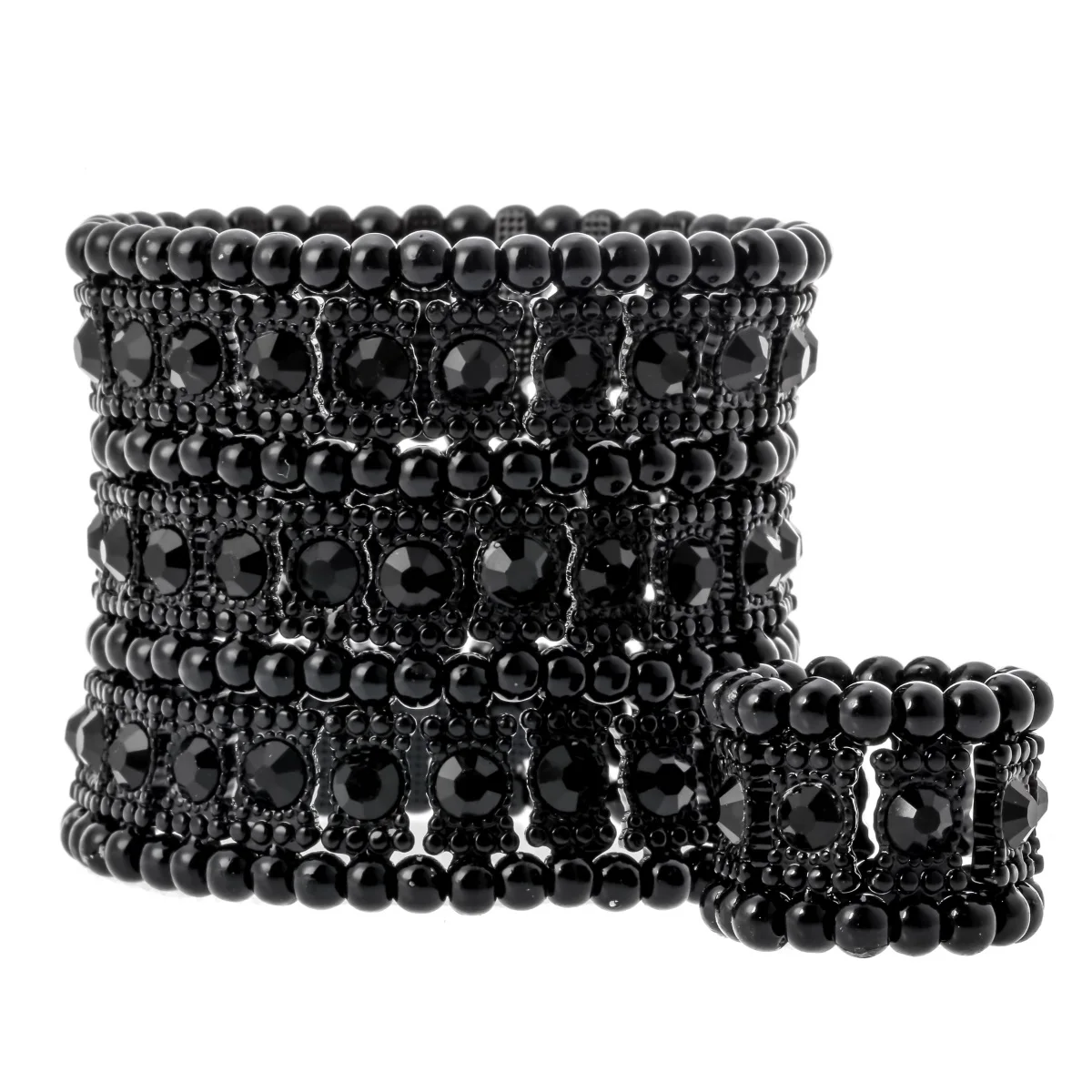 Многослойные Свадебные кольца с кристаллами B11|bracelet ring set|set weddingcrystal jewelry |