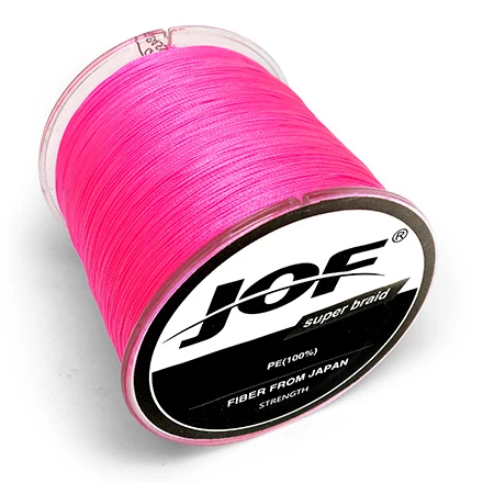 JOF 12LB-78LB 500M JOF PE Экстремальная 8 нитей плетеная леска для морской рыбалки приманка для морской рыбалки - Цвет: Pink