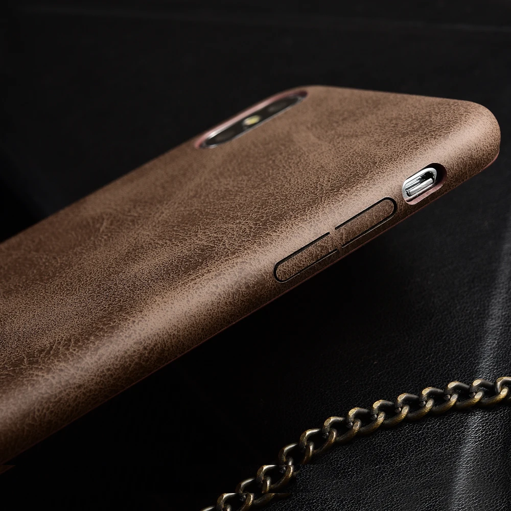 Чехол из искусственной кожи для iPhone 6 6s 6Plus 7 8 Plus тонкий чехол 11 11Pro X XS Max XR Pro