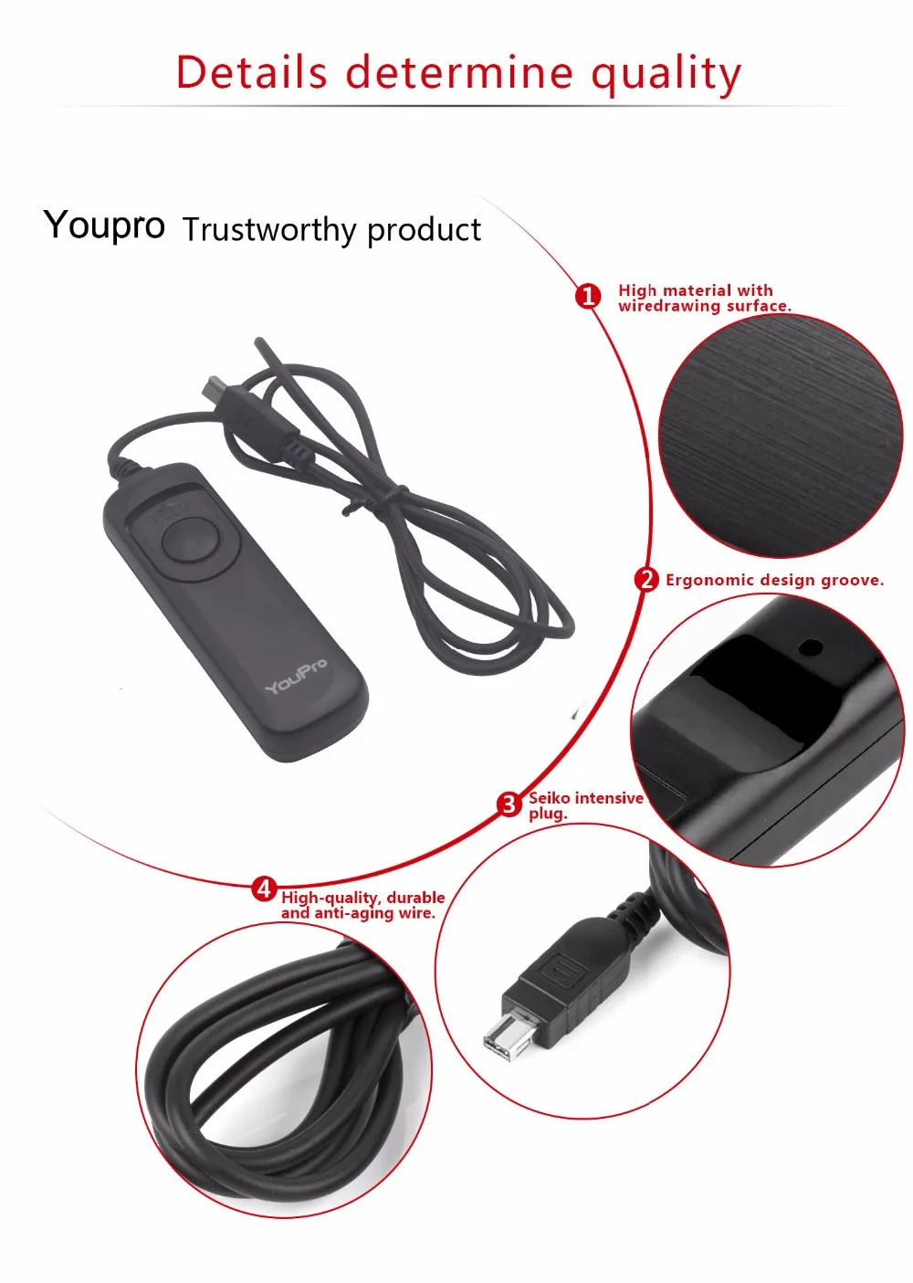 Бесплатная доставка YouPro YP-20 DC2 кабель спуска затвора дистанционного mando a distancia