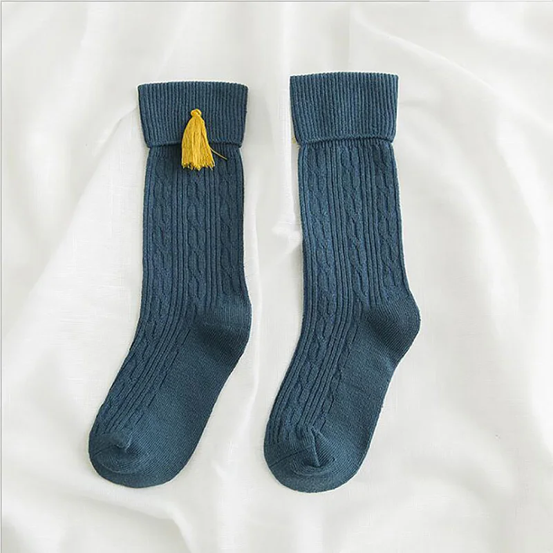 

Girls Stockings Spring Autumn Tassel Children 5 Colors Cute Fashion Breathable Knee Stocking Kids Clothing Accesories