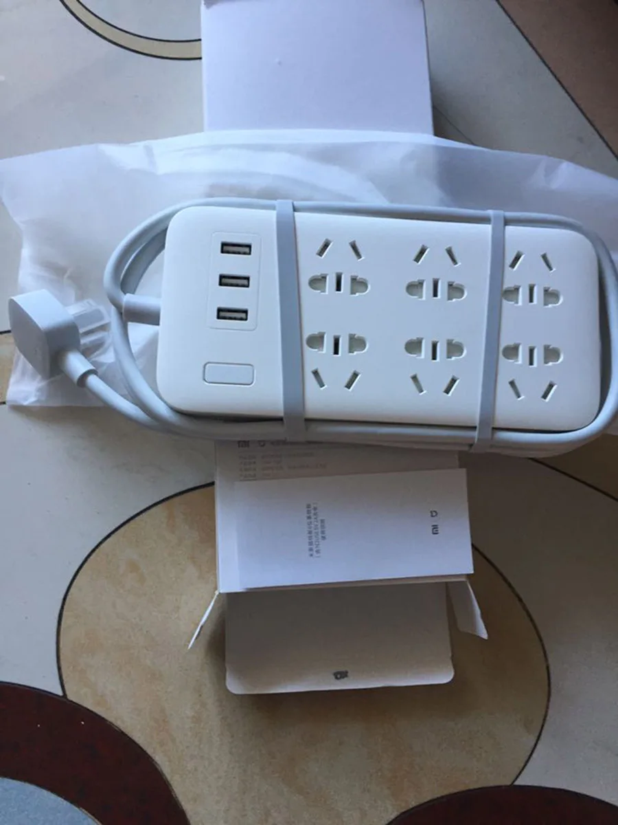 Xiaomi Smart мощность полосы 2.1A быстрой зарядки 3 USB расширители Plug 6 Стандартный гнездовой адаптер США Великобритания ЕС AU