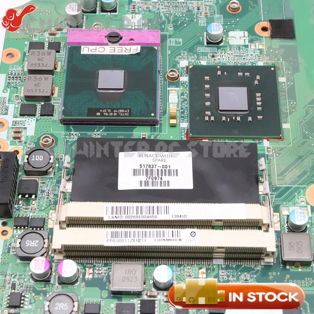 NOKOTION 517837-001 578000-001 аккумулятор большой емкости для hp compaq G61 CQ61 CQ61-300 Материнская плата ноутбука DA00P6MB6D0 PM45 DDR2 Процессор G103M
