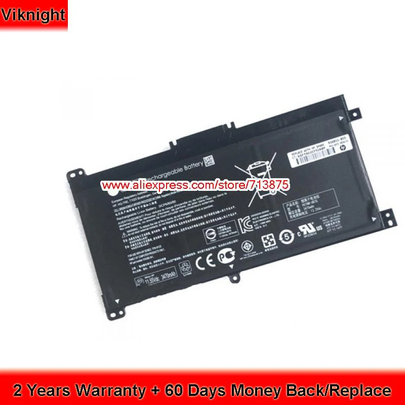 Genuine 11.55V 3470mAh BK03XL 916366-541 916811-855 Battery for Hp Pavilion X360 X360-14-BA101NG HSTNN-UB7G TPN-W125