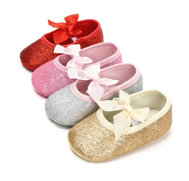 

ROMIRUS 2Pcs/Set first walker girls shoes and Elastic Crown hairband for 0-18M Newborn baby gift PU leather mary jane shoes