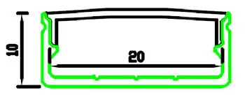 

1m/3.3ft U-shape Aluminum Channel for Surface and Recessed Single/dual Row LED Strip with Opal Cover,End Caps and Mounting Clips