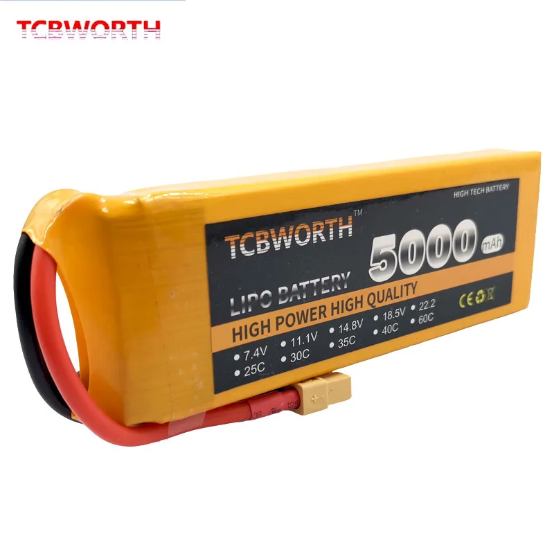 TCBWORTH игрушечная литий-полимерная батарея 2S 7 4 в 5000 мАч 25C для радиоуправляемого