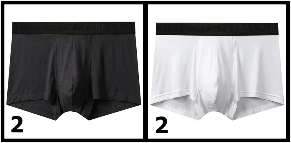 2pcsblack 2pcswhite EVES 4 шт. супер удобные трусы-боксеры мужские эластичные дышащие Мужское нижнее белье боксеры дизайнерские Экстра мешочек мужские трусы Homme - Цвет: 2pcsblack 2pcswhite