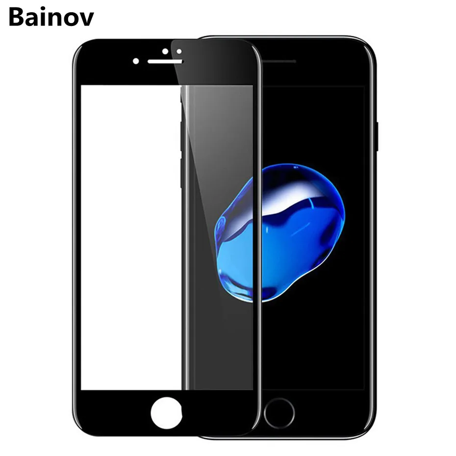 3D закаленное стекло с закругленными краями для iphone 7 8 6 S plus 9 H полное покрытие