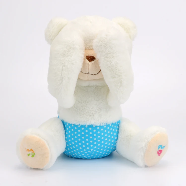 Новый Peek A Boo bear мягкие анимированные плюшевые игрушки медвежонок пение детские