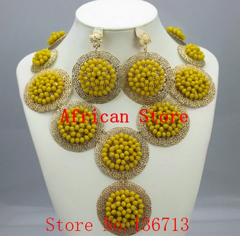 Ювелирные наборы из африканских бусин нигерийские Свадебные комплекты