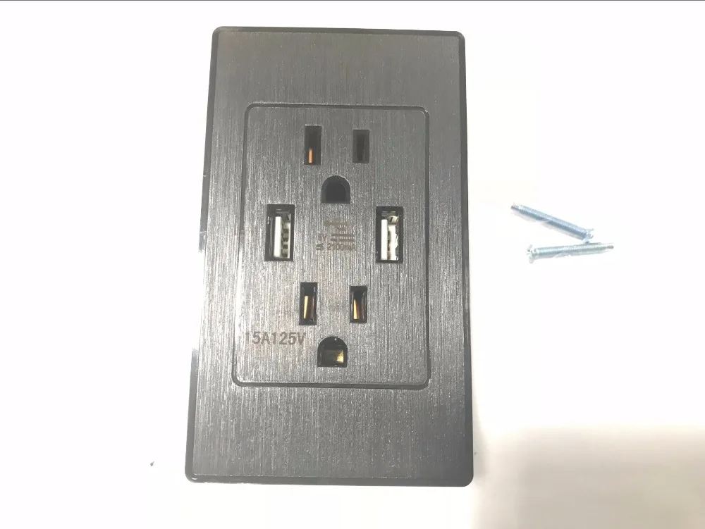 Двойной USB порт розетка зарядное устройство AC мощность цепочка из нескольких