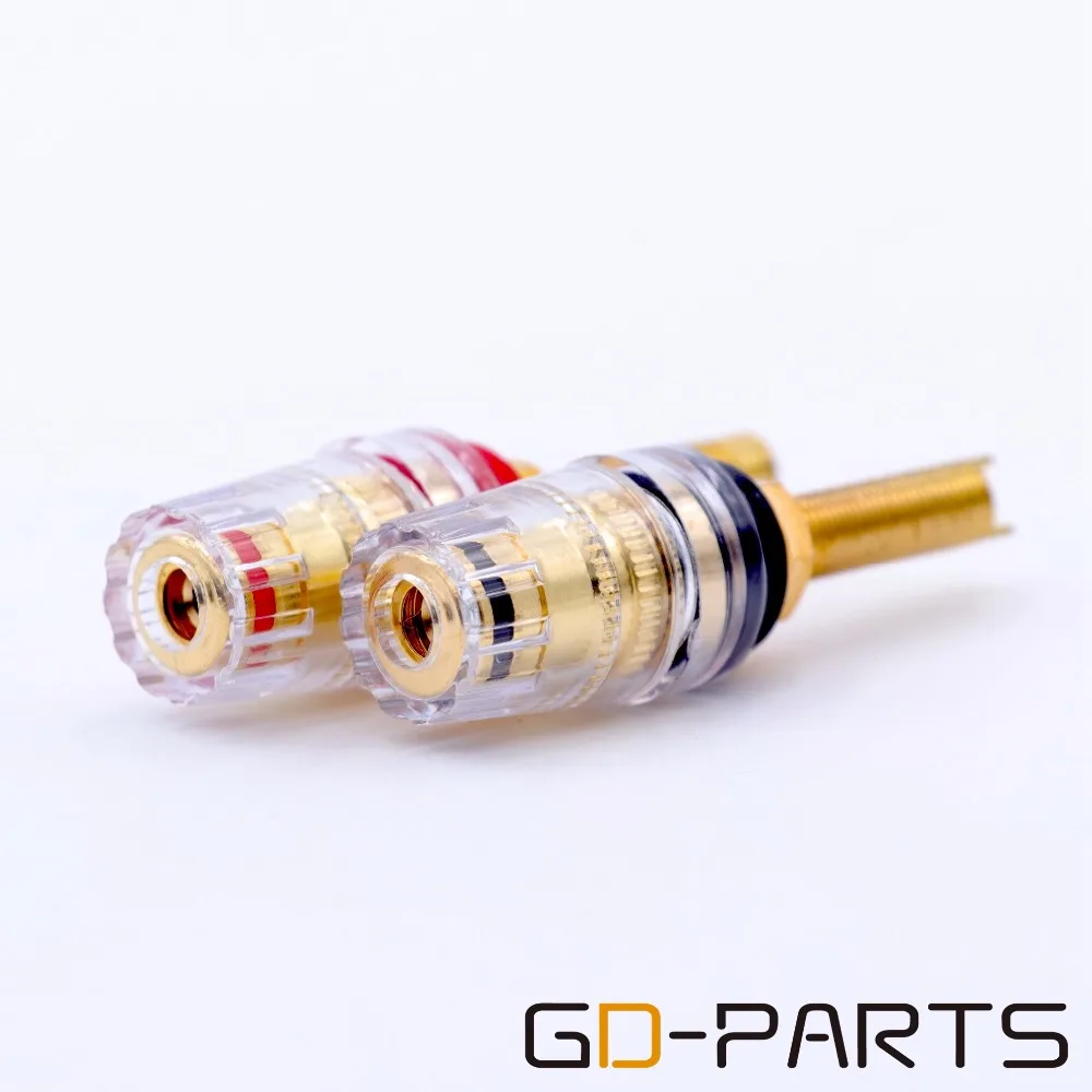 1 шт. позолоченный латунный динамик связывающий столб 4 мм Усилитель банан разъем