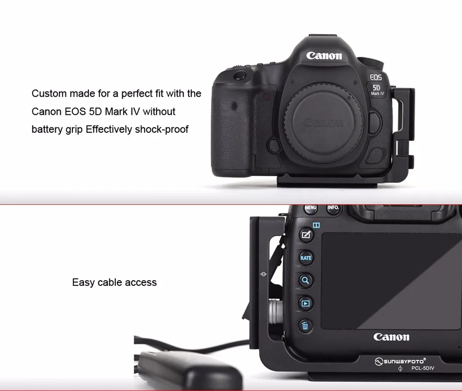 SUNWAYFOTO PCL-5DIV на заказ L пластина Кронштейн для Canon 5DIV 5D4 5D Mark IV камеры Arca, действительно правильные вещи, Benro совместимы
