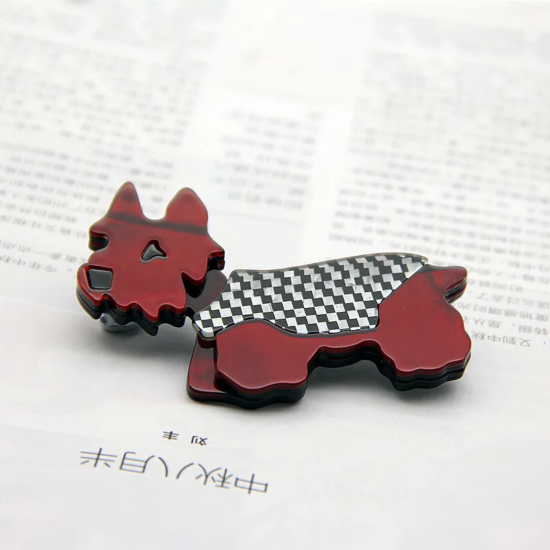 FishSheep Новинка животное Акриловые Броши для женщин Смола мультфильм корги собака брошь булавки шарф бак одежда аксессуары ювелирные изделия