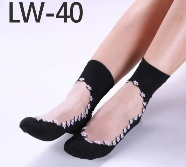 Модные женские кружевные носки 10 пар с оборками мягкие удобные прозрачные