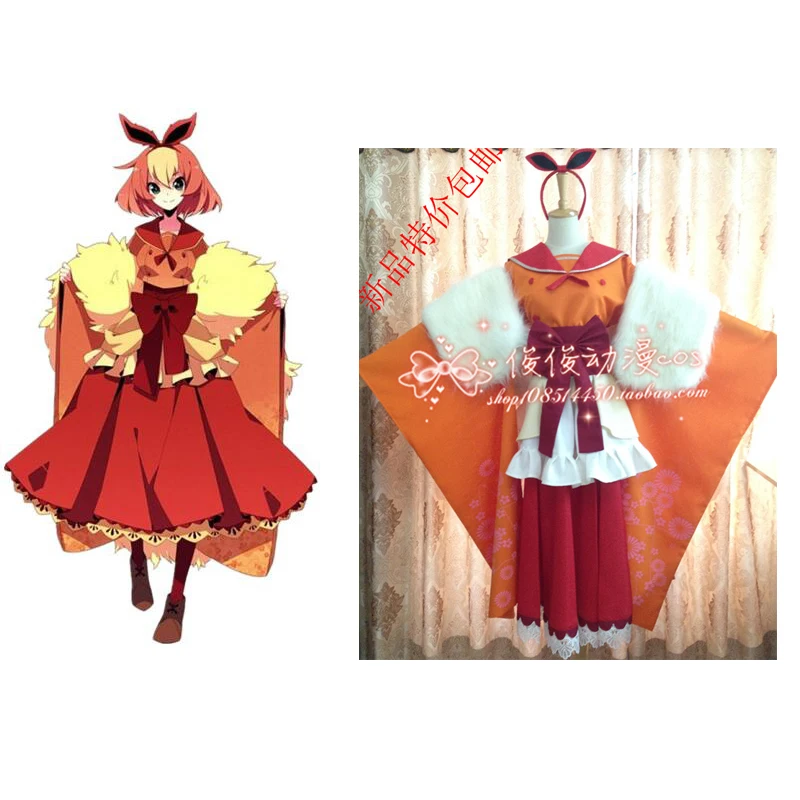 

2016 Anime Hot Flamara Costume Flareon Cosplay Women Halloween Costumes Party Pyroli Dress customized