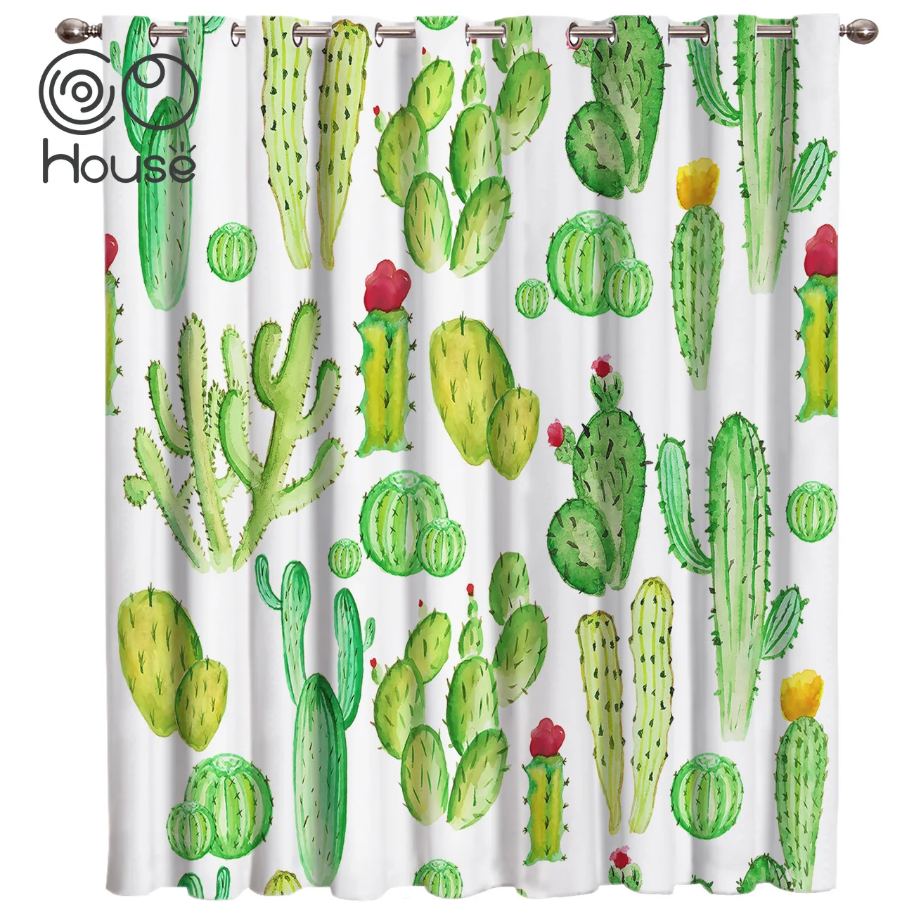 Суккулентные кактусовые оконные шторы занавески для гостиной декор ванной улицы