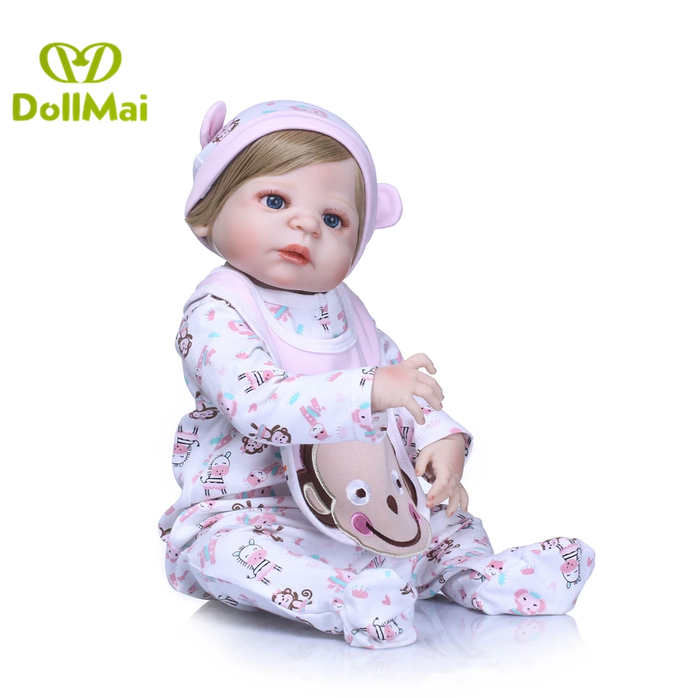 Bebes reborn Real silicone детские куклы 23 &quot57 см Новорожденные девочка живая игрушки для