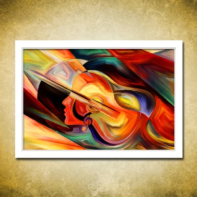 

painting by numbers art paint by number Abstract guitar woman musical instrument own fill color number oil painting digital diy