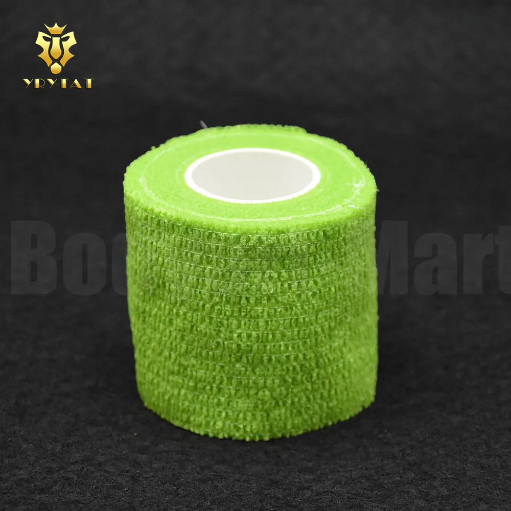 Топ 5 шт. зеленое волшебное Бандажное покрытие рукоятки машинки для татуажа