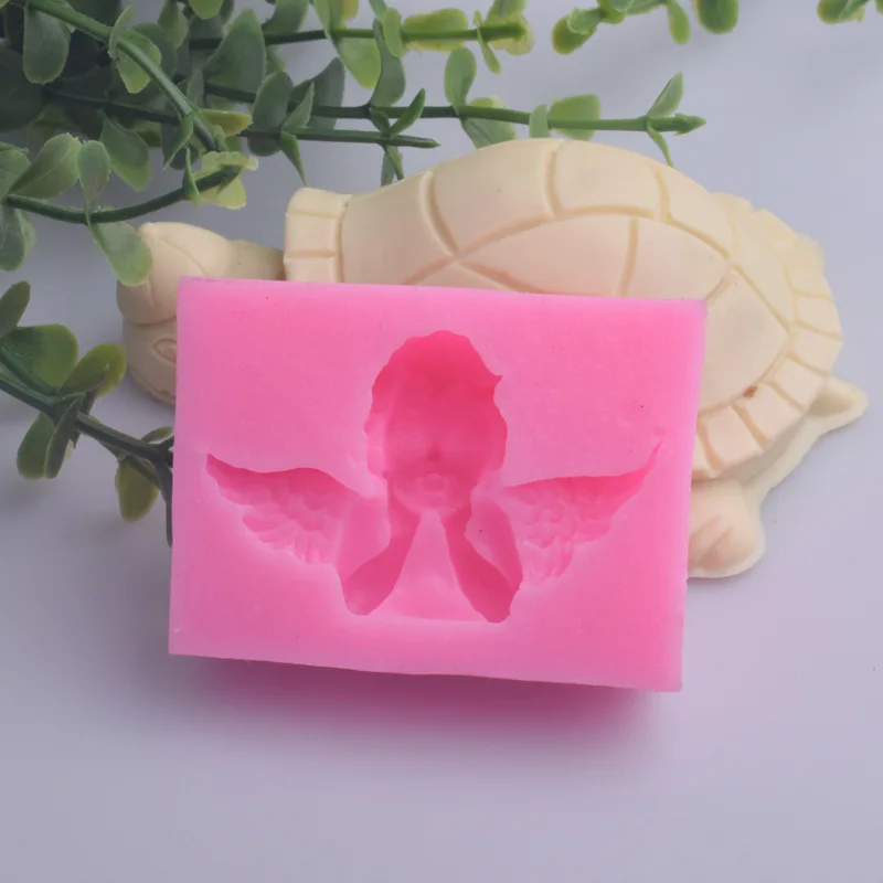 DIY 3D Ангел формы силиконовые формы для мыла плесень Ремесло Скульптура Формы Свеча Плесень украшения для оштукатуренных стен гипсовый цемент украшения торта