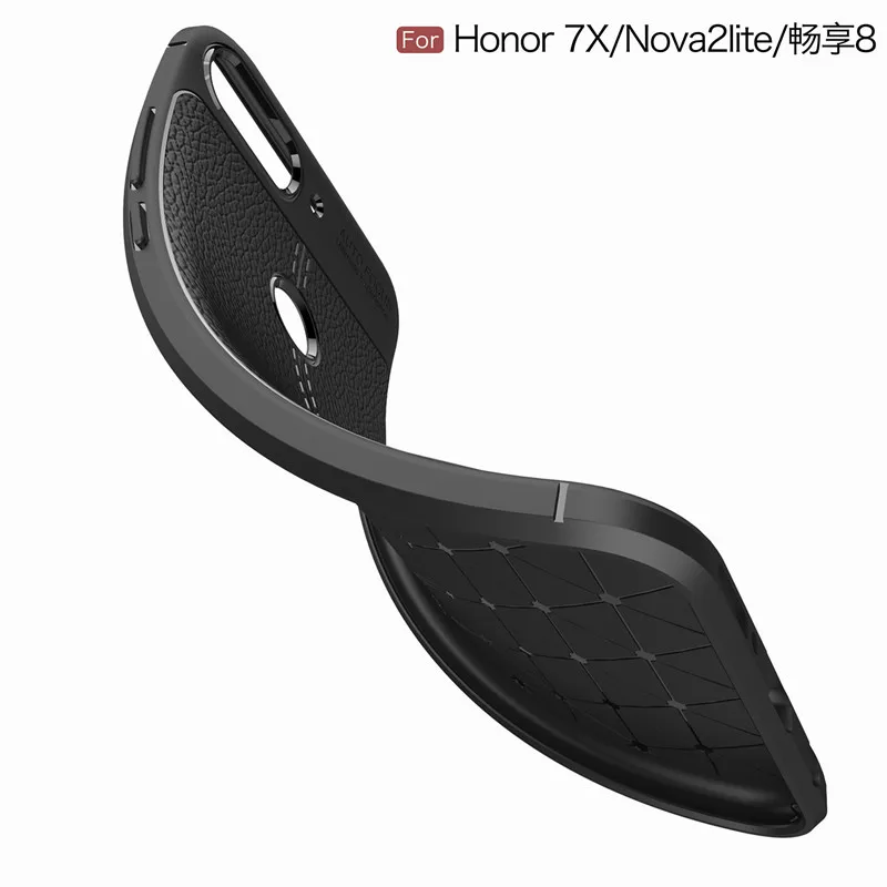Для huawei Honor 7C/наслаждаться 8 чехол Роскошные ТПУ Силиконовые имитация кожаный для