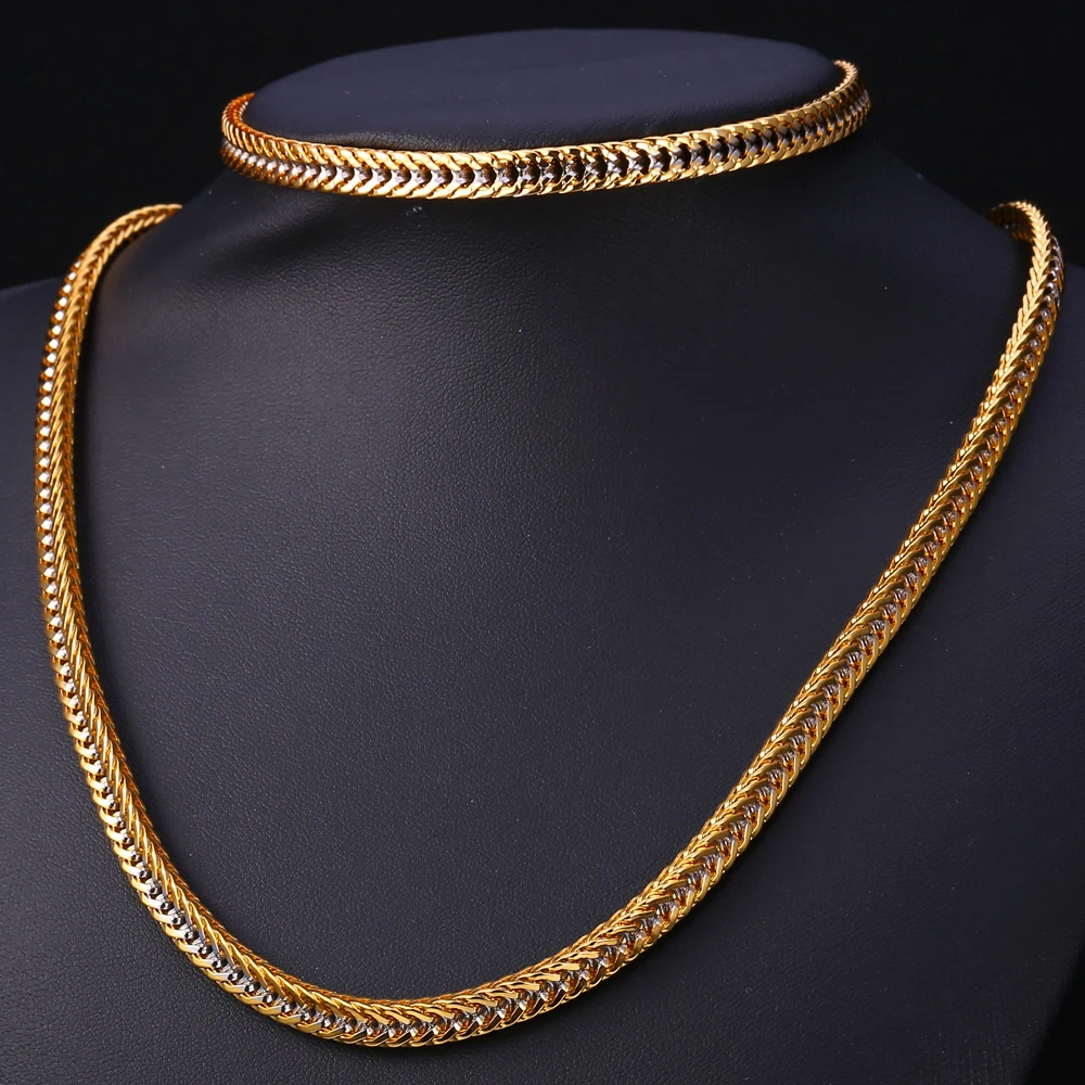 G в стиле панк-рок Стиль 2016 мужское ожерелье браслет комплект ювелирных изделий