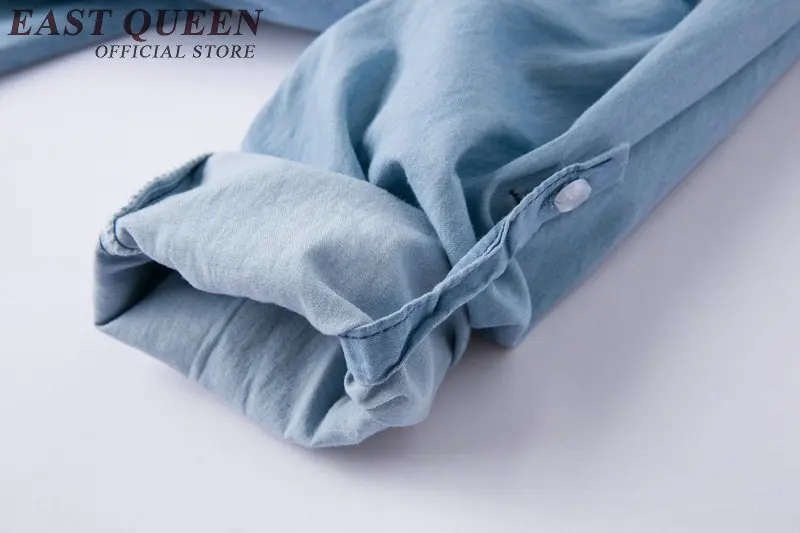 Женская джинсовая рубашка синяя AA1100|womens denim shirt|shirt femaledenim shirt women |