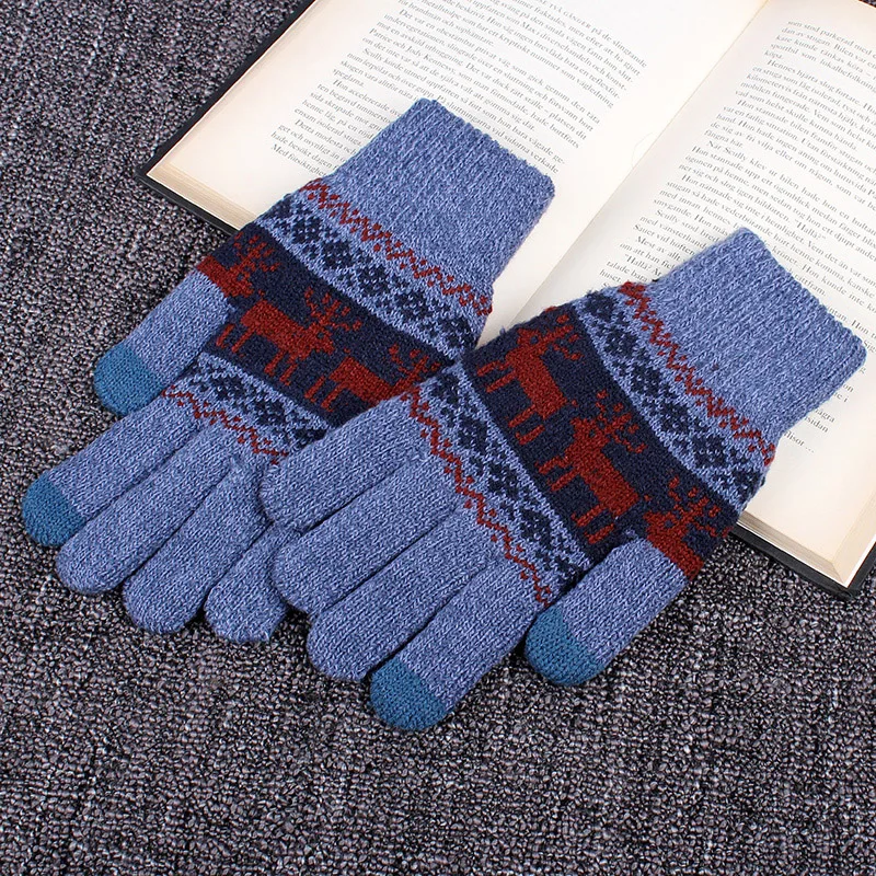 Realby Зимние перчатки Для мужчин полный палец руки теплые Сенсорный экран Ганц