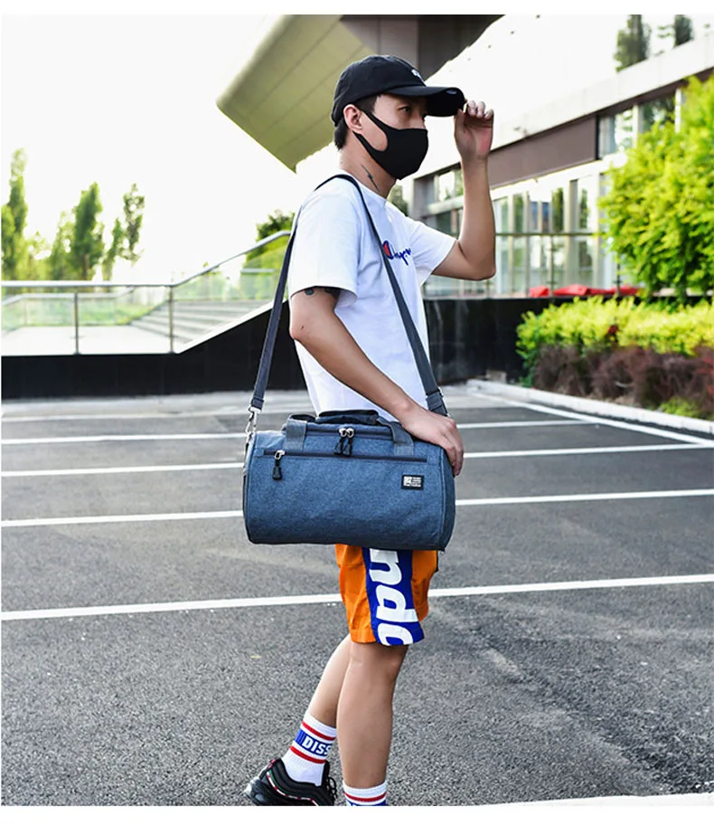 Men Travel Duffle Solid Crossbody Luggage Bag Unisex Portable Nylon Handbags Large Multifunctional Shoulder Bag For Male XA268WC