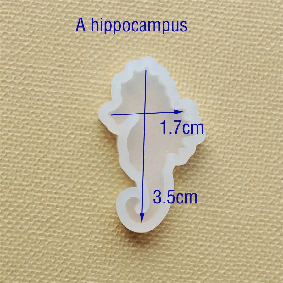 hippocampus SNASAN силиконовая форма для ювелирных изделий милое животное, кошка, кролик, олень, дельфин, смола, силиконовая форма, инструмент ручной работы, DIY формы для эпоксидной смолы - Цвет: hippocampus