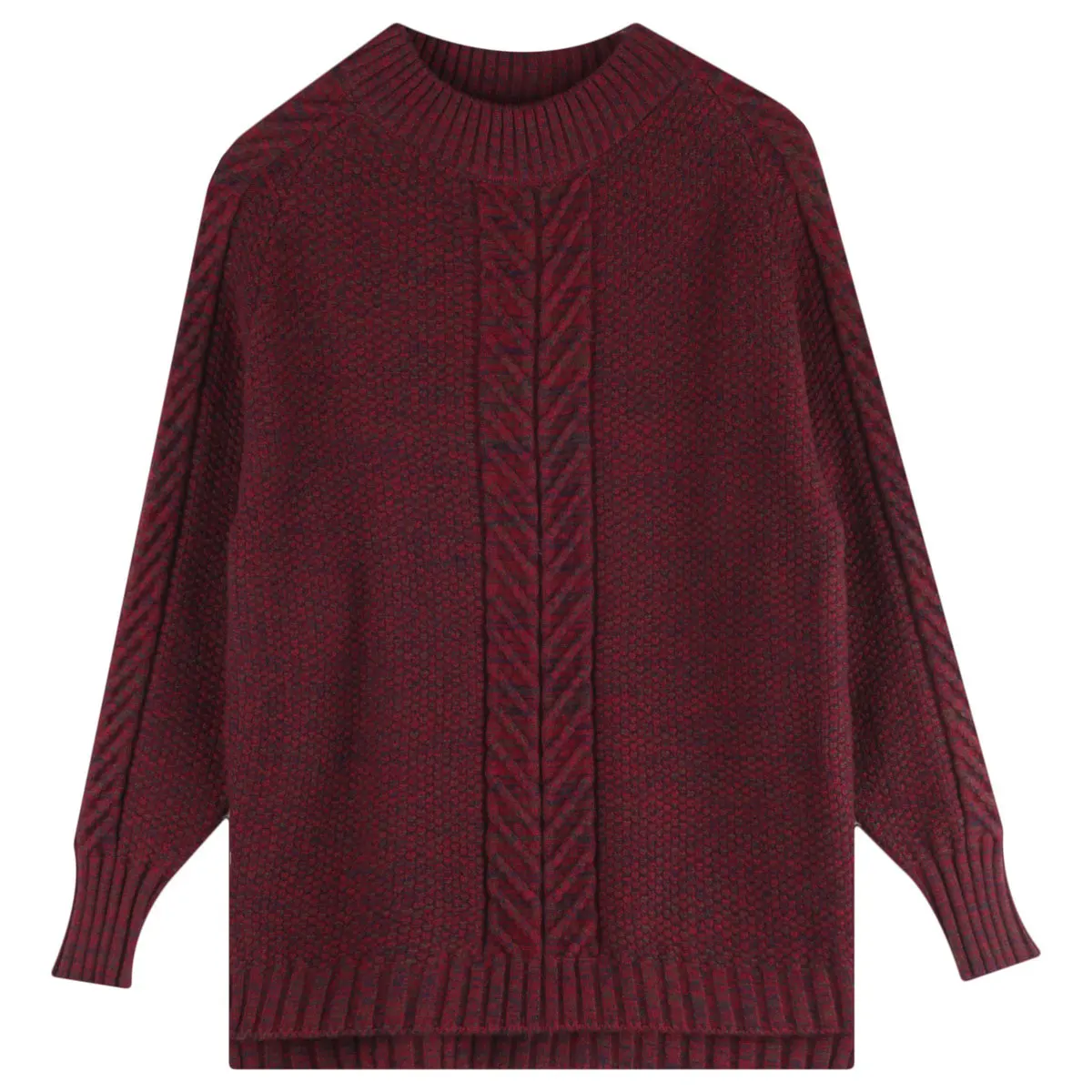 2019 Autumn Winter Sweaters Women's Long Sleeve Solid Color Crew Neck Split Knitting Pullover Thick Warm Wool Sweater Women | Женская