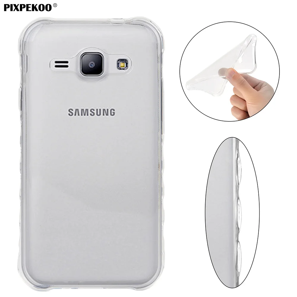 Pixpekoo для Samsung Galaxy J1 Ace J110 j110h случае волнистые текстуры Прозрачные Crystal Clear Мягкие