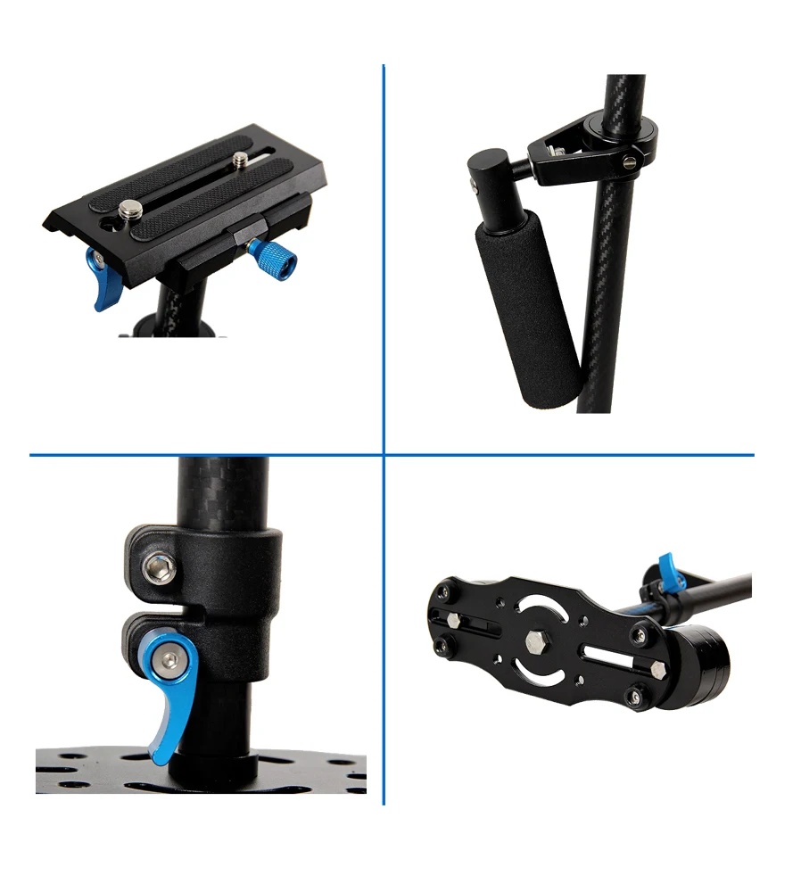 

YELANGU Professional Carbon Fiber Camera Stabilizer Video Steadycam Camcorder Steady Cam Glidecam Filmmaking System For DSLR DV