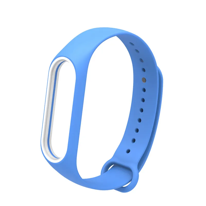 Mi Band 3 4 спортивный ремешок браслет часы силиконовый ремешок для xiaomi mi band 3 4 аксессуары браслет для xiaomi mi Band 3 ремешок - Цвет: Blue White