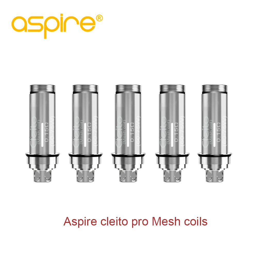 10 шт./лот новейшие оригинальные катушки Aspire cleito pro 0 5 Ом и сетчатые 15 подходят для