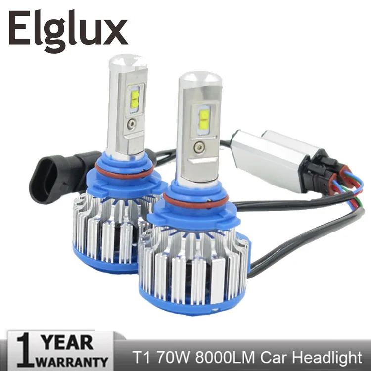 Автомобильная фара Elglux T1 Turbo H4 светодиодные лампы дальнего и ближнего света 70 Вт