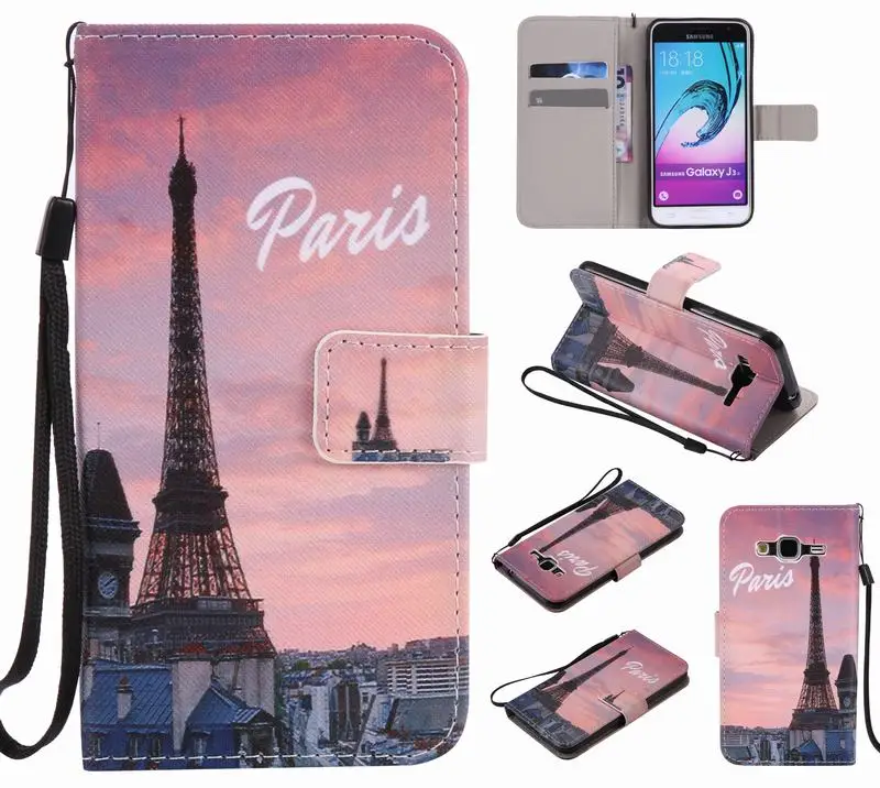 Style 3 Для Fundas samsung Galaxy J3, кожаный силиконовый чехол, откидная крышка для Coque samsung Galaxy J3 6, чехол J3, чехол для телефона - Цвет: Style 3