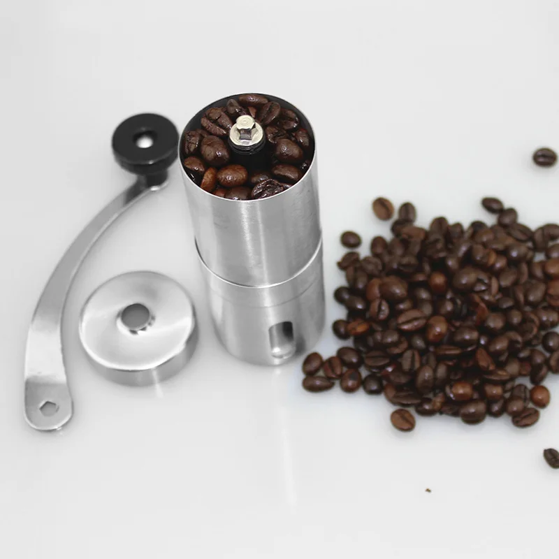 Ручная кофемолка из нержавеющей стали мини шлифовальная ручная мельница