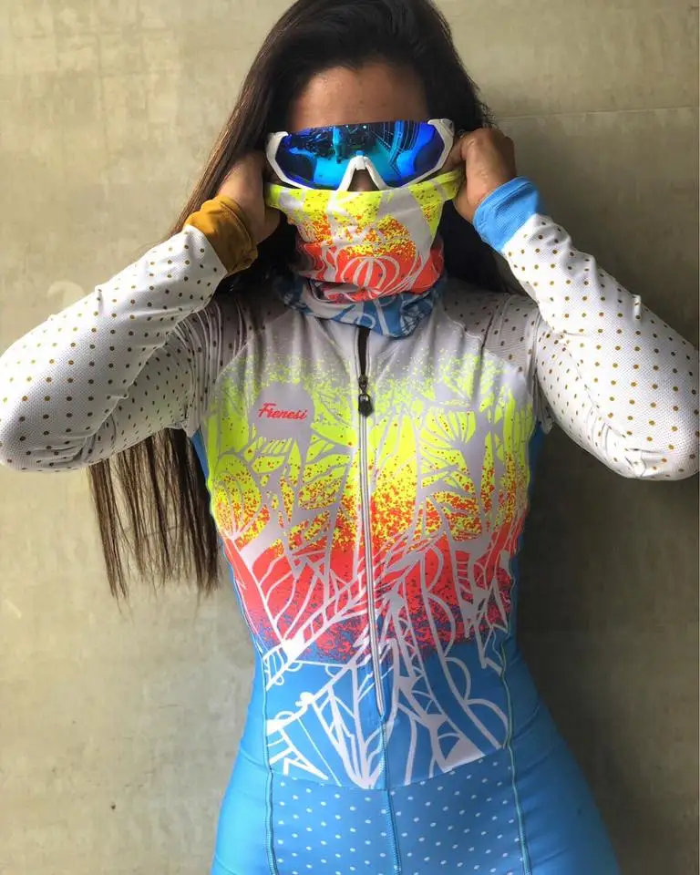 2019 Pro Team Triathlon Suit Women's Cycling Jersey Skinsuit Jumpsuit Maillot Ropa ciclismo long sleeve set gel 057 | Спорт и
