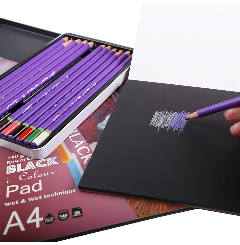Превосходное a4 a5 черный Pad 140gms 20 Простыни картон блокнот fsketch книга Тетрадь или живопись графика дневник творческий подарок