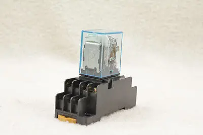 

10 set base + coil power relay 11pin 3NO 3NC MY3NJ MY3N-J led lamp 5A AC220V
