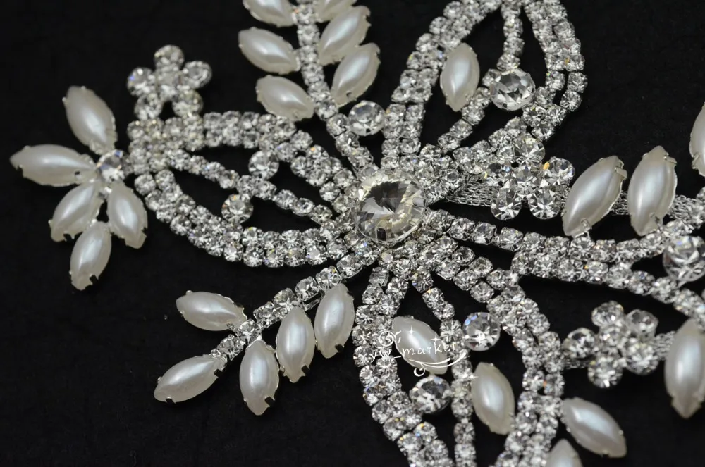 Свадебные пояса костюм жемчуг и горный хрусталь аппликация отделка пришить DIY