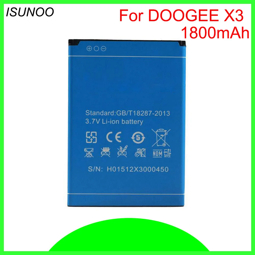 ISUNOO x3 Высококачественная запасная батарея 1800 мАч для батареи Doogee мобильный