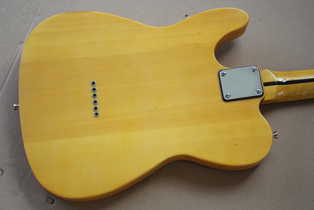 Заводской пользовательский магазин 2016 Новый telecaster желтая древесина клен гриф 6
