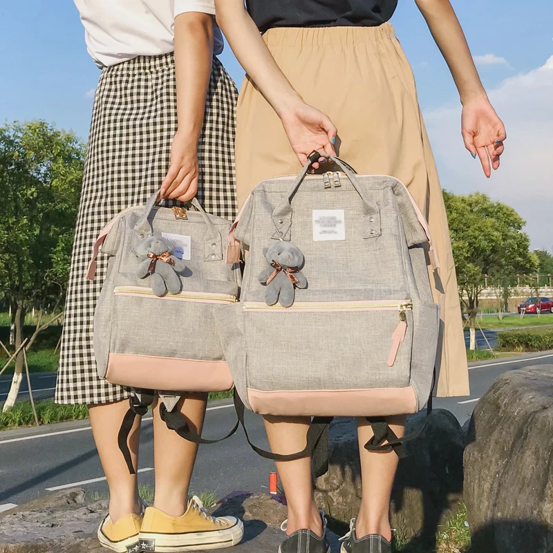 Japan Harajuku Style Women Canvas Backpack Girls School Bags Travel Bag For Students 2019 Bagpack Large Capacity | Багаж и сумки